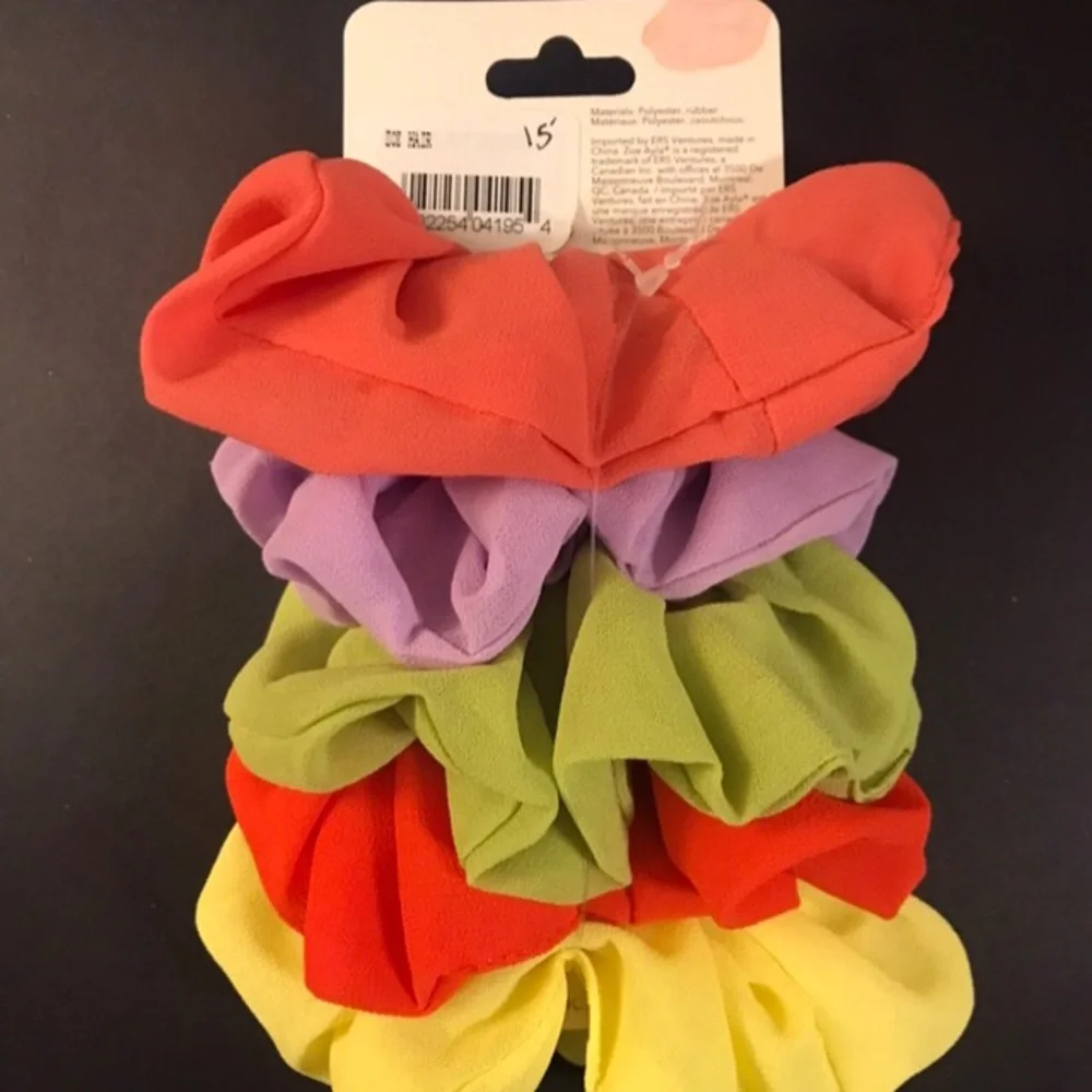 Bright Scrunchies Hair Accessories 5pcs Set NWT - Picture 2 of 3